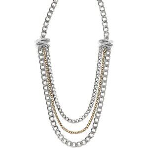 Brighton Neptune's Rings  Multiple Row Chain Necklace JL6343 $118  gold/silver